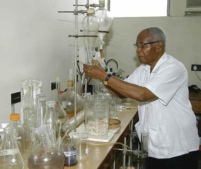 Photograph of Researching Pioneer Professor Manley West