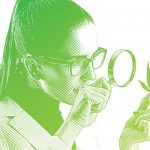 Female Lab Tech Analyzing Marijuana Leaf